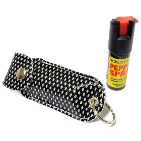 1/2 Oz Pepper Spray W/ Black Case Key Chain