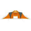Camping Tent 9 Persons Fabric Gray and Orange