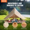 VEVOR 3-5 Person Canvas Glamping Bell Tent, Breathable Waterproof Yurt Tent with Stove Jack and Detachable Side Wall for Family Camping