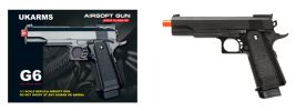 airG6 Airsoft Black Handgun Pistol Zinc Alloy Shell with Laser
