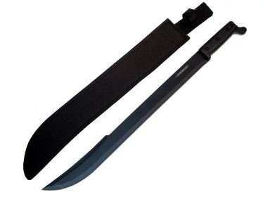 25"  Black Machete Sword Hard Plastic Handle with Black Sheath