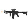 SD92H M4 RIS Auto Electric Gun Plastic Gear w/ Flashlight, Laser, Scope, Vertical Grip, Adjustable LE Stock