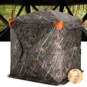 VEVOR Hunting Blind, 270° See Through Ground Blind, 2-3 Person Pop Up Deer Blind for Hunting with Carrying Bag, Portable Resilient Hunting Tent (Item Size: 58 in, Product Classification: Window + Mesh)