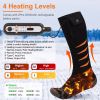 Heated Socks for Men Women Electric Heating Socks with APP Control 5000mAh Battery Rechargeable Thermal Socks Winter Warm Socks for Skiing Hiking Camp